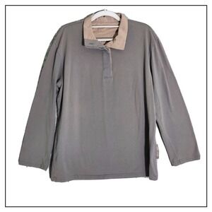 Van Laack Men Polo L Lufthansa First Class Casual Long Sleeve Hidden Button